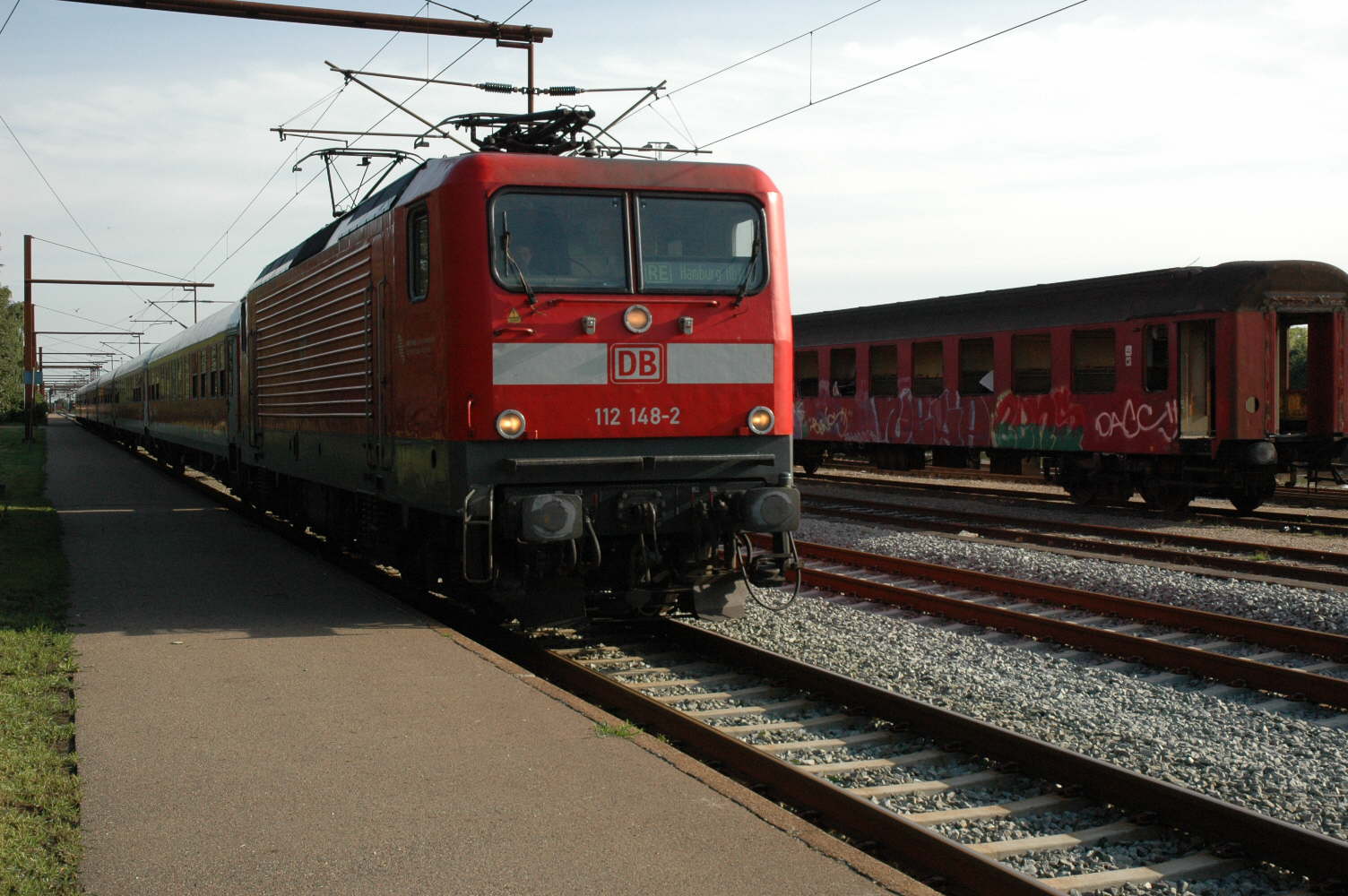 DB 112 148-2 med SH ekspressen Padborg den 28-06-2007
